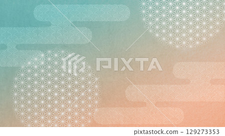 Gradient Japanese pattern background design 129273353