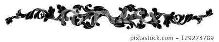 A Filigree Medieval Border Band Heraldic Etching 129273789