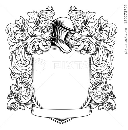 Coat of Arms Crest Knight Medieval Shield Heraldic 129273793