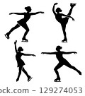 花式滑冰女子剪影 129274053