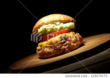 切達起司漢堡 切達起司漢堡 129274173