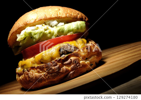 切達起司漢堡 129274180