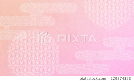 Gradient Japanese pattern background design 129274338