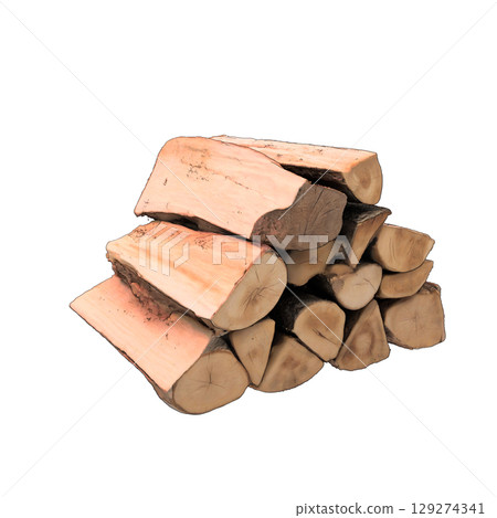 用於露營或冬季壁爐的切碎木柴 129274341
