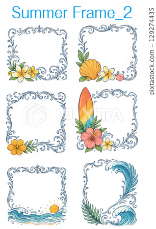 Beautiful summer and resort themed frames 129274435