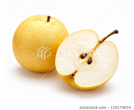 秋味梨果實橫切面日本梨 129274634