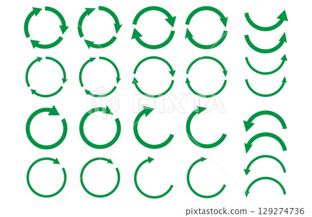 Recycle and ecology arrows vector illustration set 129274736