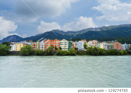 rhe panorama of Innsbruck, Austria rhe panorama of Innsbruck, Austria 129274785