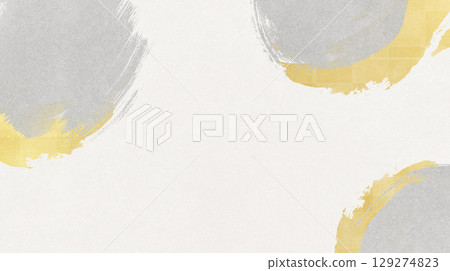 Japanese pattern circle watercolor abstract illustration 129274823