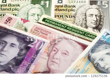 American Permanent Resident Card on Scottish Pounds American Permanent Resident Card on Scottish Pounds 129275136
