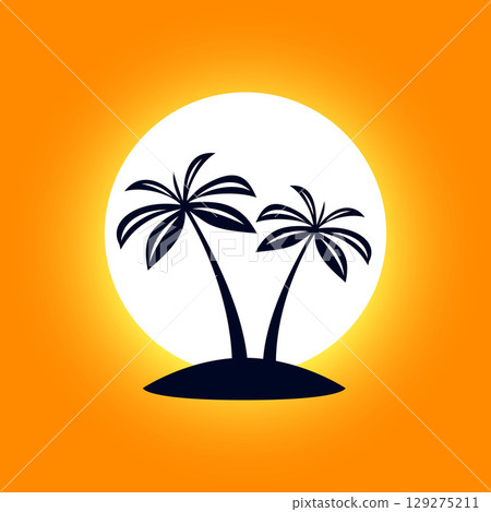 Tropical Palm Tree 129275211