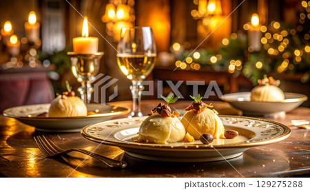 Chestnut Mont Blanc against an antique background 129275288