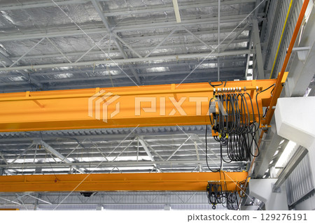 Overhead crane industrial machine equipment. Overhead crane industrial machine equipment. 129276191