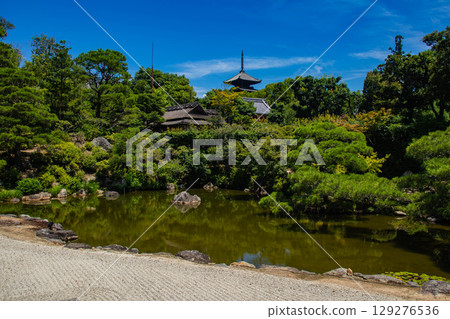 【京都風光】仁和寺:池塘上的五重塔和優雅的花園 【京都風光】仁和寺:池塘上的五重塔和優雅的花園 129276536