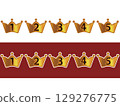 Ranking number Gold crown frame 129276775
