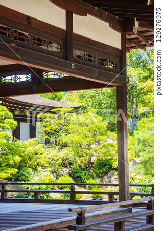 [Kyoto Scenery] Ninna-ji Temple: Five-story pagoda over a pond and elegant garden 129276975
