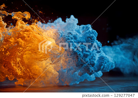 Fire and water, the fusion of opposing energies 129277047
