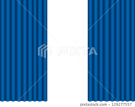 窗簾，m15 藍色，半開 129277557