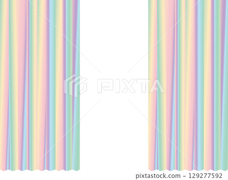 窗簾，m20，彩虹色，半開 129277592