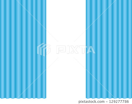 淺藍色窗簾，m5，半開 129277786