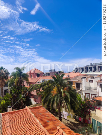 beautiful architecture the city of Funchal on the island of Madeira in Portugal beautiful architecture the city of Funchal on the island of Madeira in Portugal 129279218