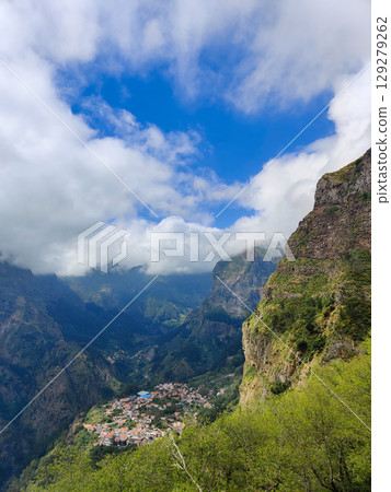 beautiful mountain landscape on the island of Madeira in Portugal beautiful mountain landscape on the island of Madeira in Portugal 129279262