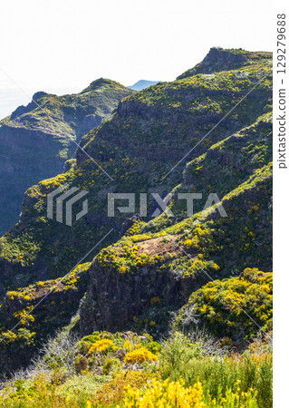 beautiful mountain landscape on the island of Madeira in Portugal beautiful mountain landscape on the island of Madeira in Portugal 129279688