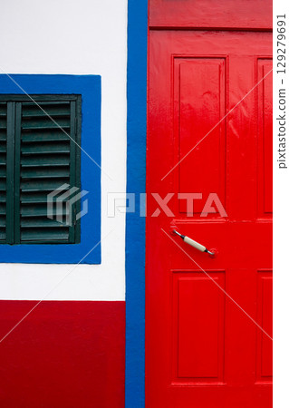 Traditional house in the village of Santana, Madeira Island, Portugal Traditional house in the village of Santana, Madeira Island, Portugal 129279691