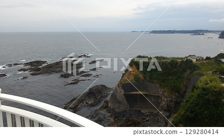 Overlooking the sea from the lighthouse Overlooking the sea from the lighthouse 129280414