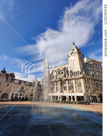 beautiful architecture  in the city of Batumi Georgia 129280548