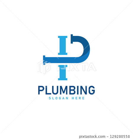plumbing service logo design vector icon template 129280558