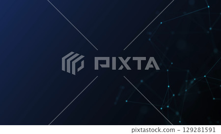 Dark digital background with abstract connecting lines and glowing network nodes. Futuristic minimal tech design with depth and motion. Dark digital background with abstract connecting lines and glowing network nodes. Futuristic minimal tech design with depth and motion. 129281591
