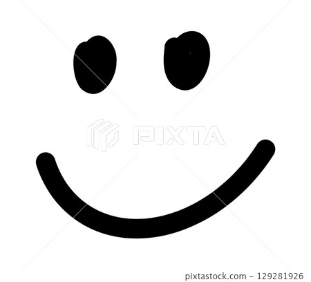 Hand-drawn doodle simple smiley face icon cute sketch symbol of happiness and friendliness isolated on white background for journals and creative projects. Hand-drawn doodle simple smiley face icon cute sketch symbol of happiness and friendliness isolated on white background for journals and creative projects. 129281926