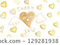 Hand-drawn heart angel thank you card 129281938