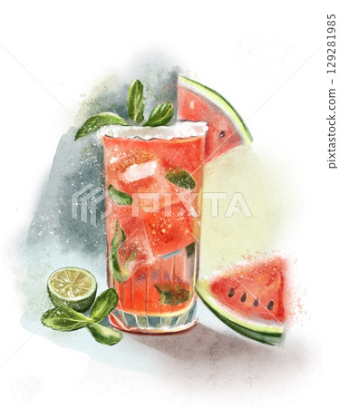 Watermelon cocktail 129281985