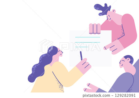 Gathering data, marketing, business concept 129282091