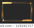 Golden Frame whith light effects 129282157