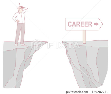 Exploring and Navigating Career Choices An Engaging Crossroads Illustration and Overview 129282219