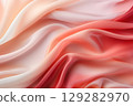 abstract gradient background, silk fabric texture, pink and beige 129282970