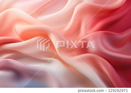 abstract gradient background, silk fabric texture, pink and beige 129282971