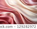 abstract gradient background, silk fabric texture, pink and beige 129282972