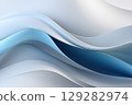 abstract gradient background with waves, gray and blue 129282974