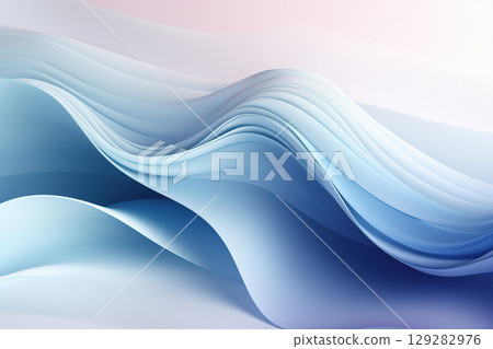abstract gradient background with waves, gray and blue 129282976