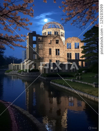 dome reflected in the water 129283099