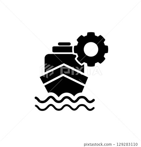 Marine engineering icon. Vector.Editable stroke. Linear style sign for use web design,logo.Symbol illustration. 129283110