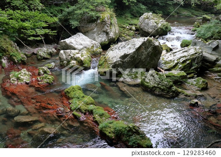 美山紅石，小田美山溪谷（愛媛郡內子町） 129283460