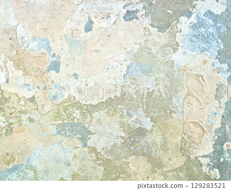 Blue: Weathered wall texture of ancient ruins 129283521