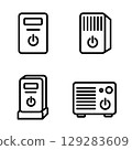 bitcoin smartphone transfer outline icon 129283609
