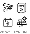 bitcoin smartphone transfer outline icon 129283610