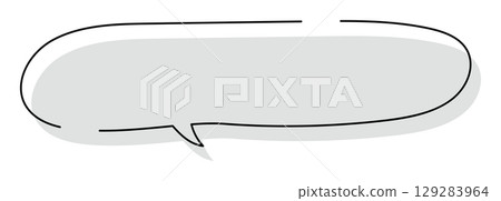 簡約時尚手繪對話泡泡插畫 129283964